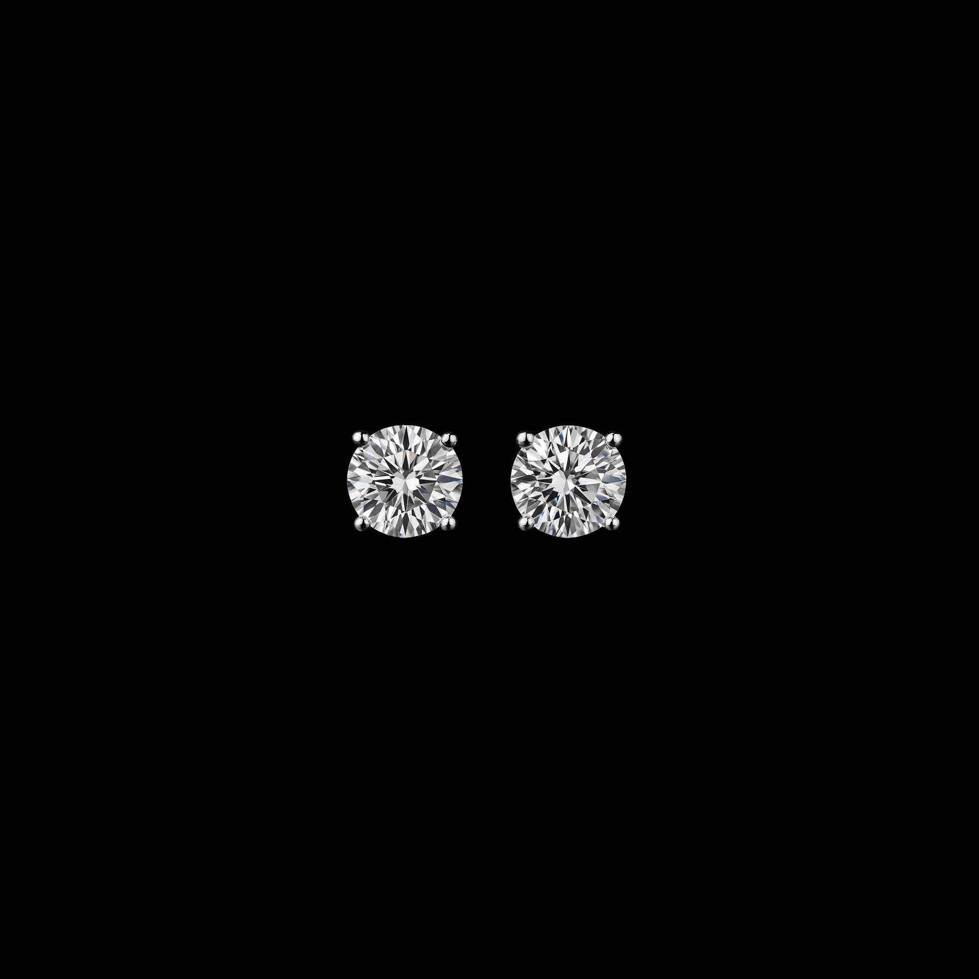 0.1Ct Moissanite Diamond Platinum Gold Rhodium Stud Earrings