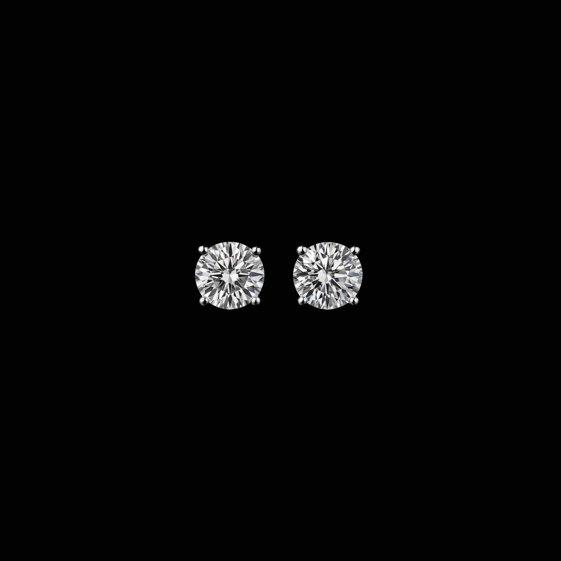 0.2Ct Moissanite Diamond Platinum Gold Rhodium Stud Earrings