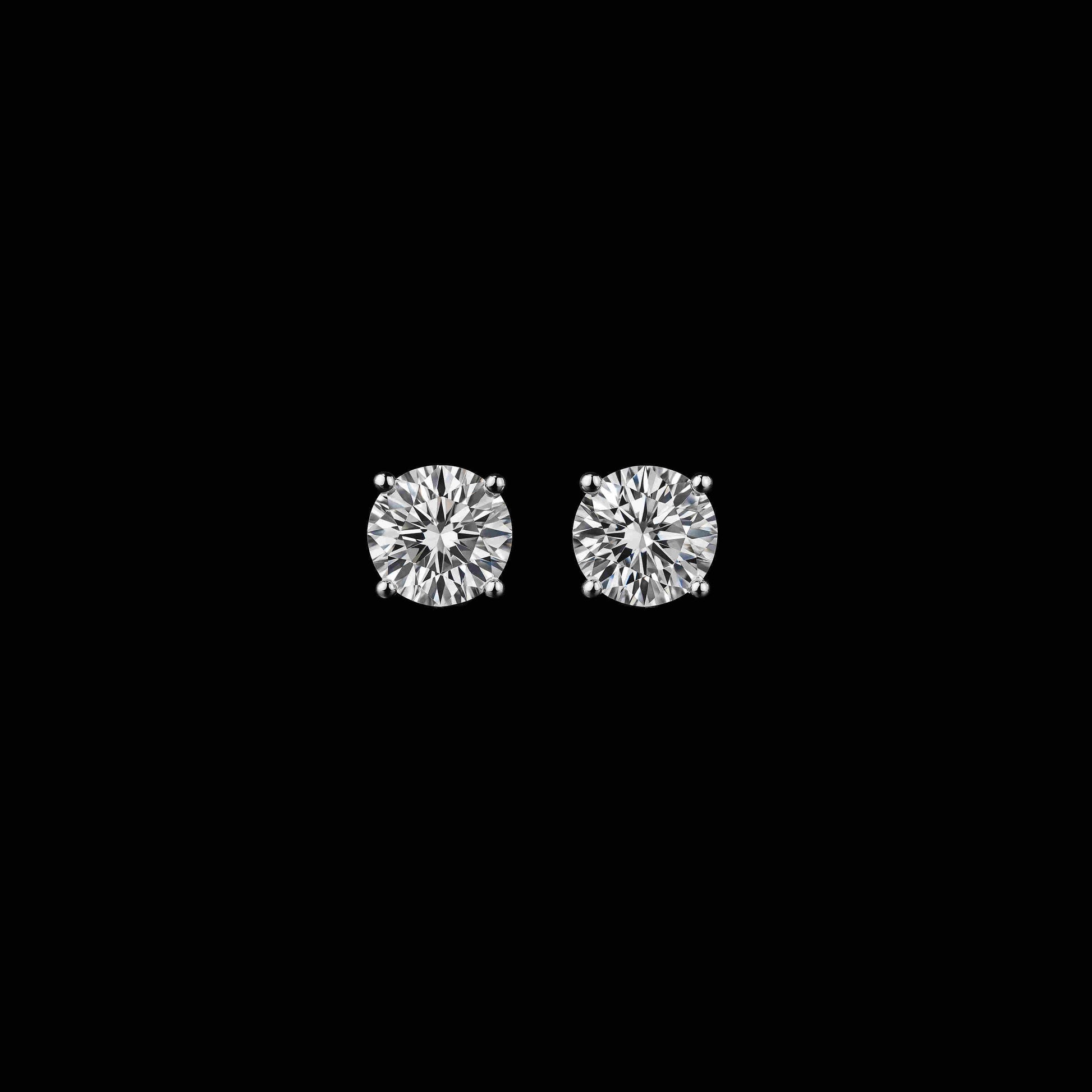 0.3Ct Moissanite Diamond Platinum Gold Rhodium Stud Earrings