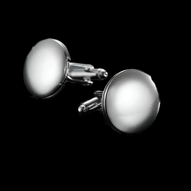 Silver Button Cufflinks