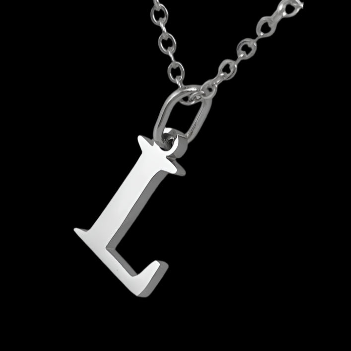 Silver Classic Initial Necklace