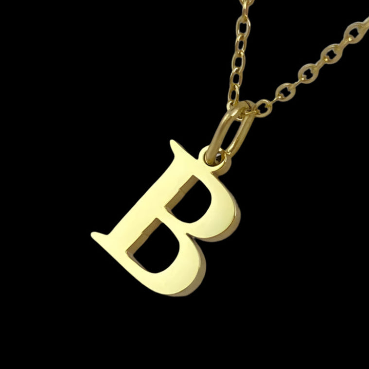 Gold Classic Inital Necklace