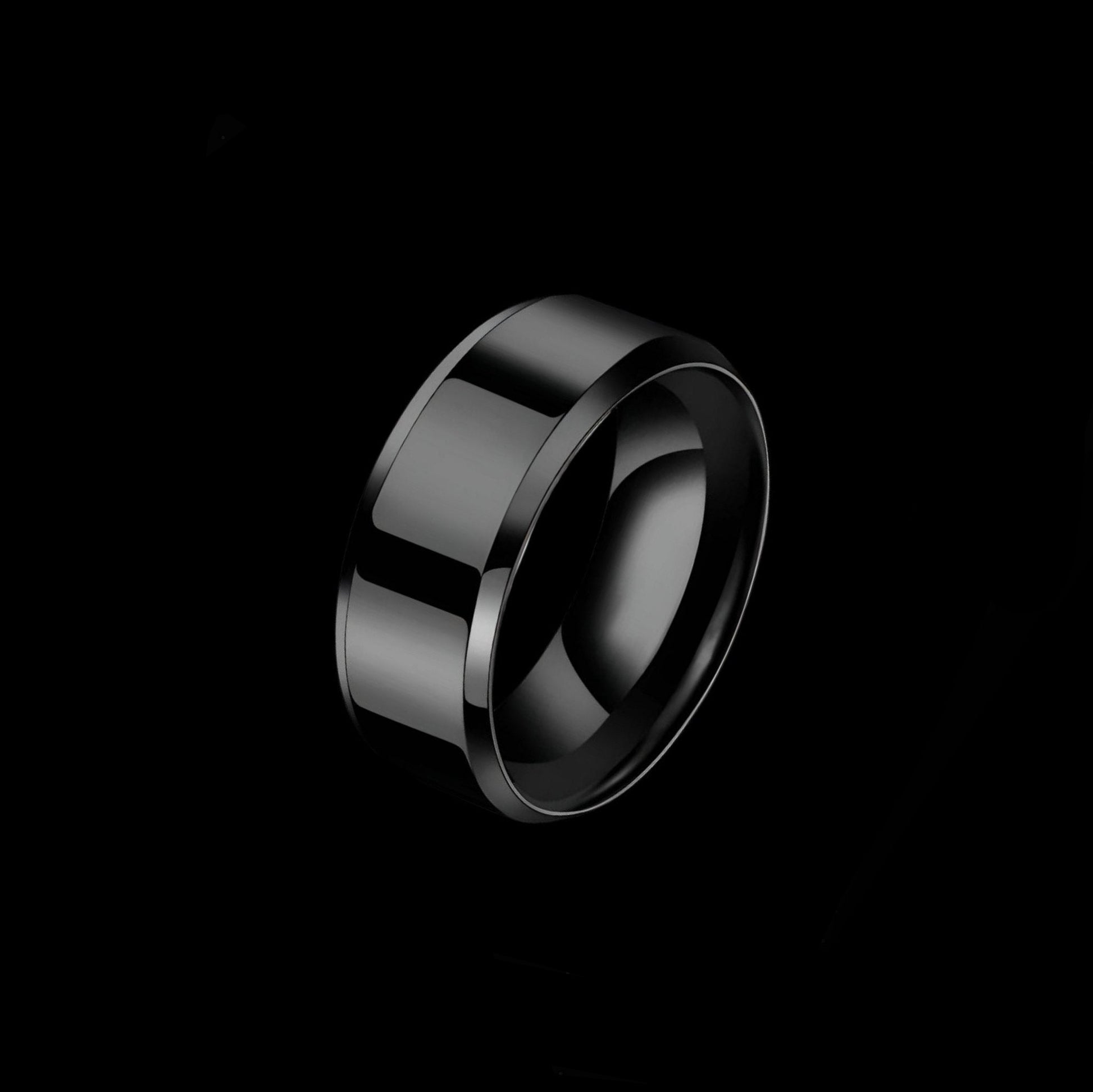 Black Titanium Stainless Steel Wedding Ring
