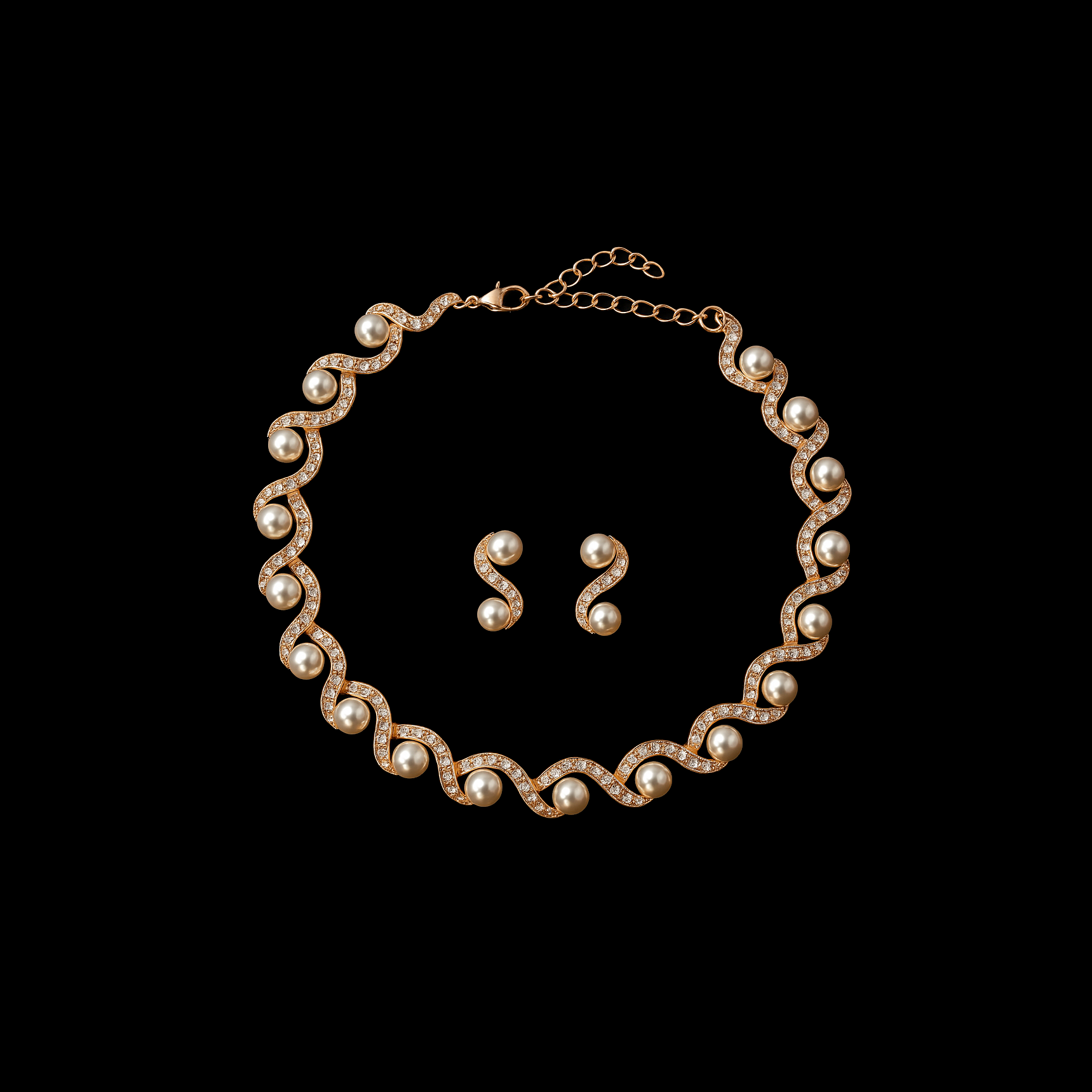 Freshwater Pearl Gold Set