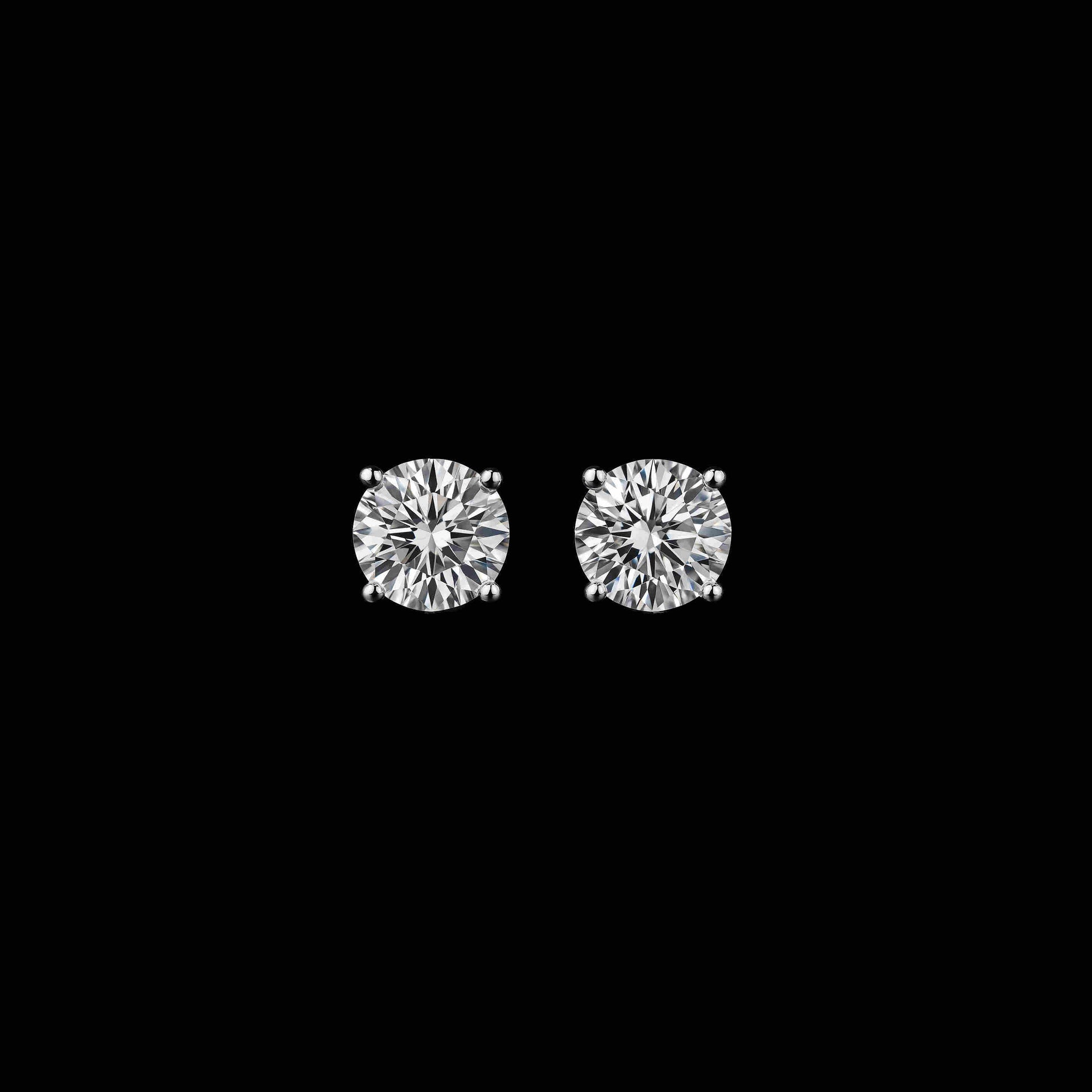 0.5Ct Moissanite Diamond Platinum Gold Rhodium Stud Earrings