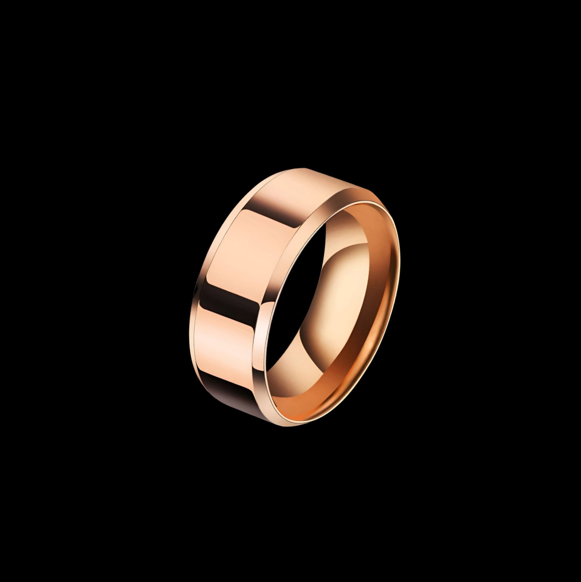 Rose Gold Titanium Stainless Steel Wedding Ring