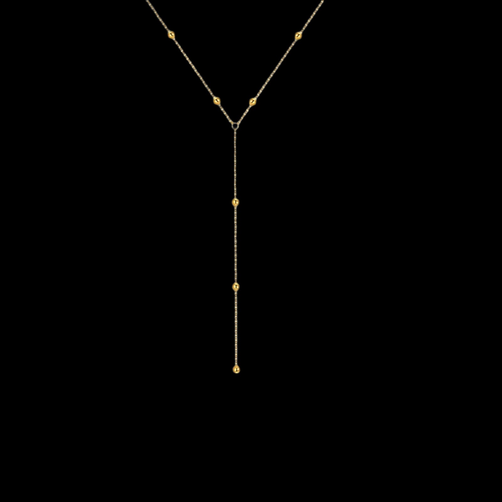 Gold Drop Chain Necklace