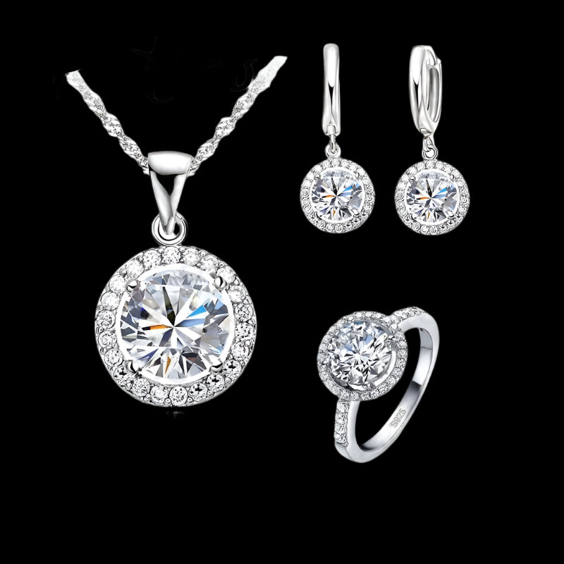 Luxury Sterling Silver Moissanite  Set