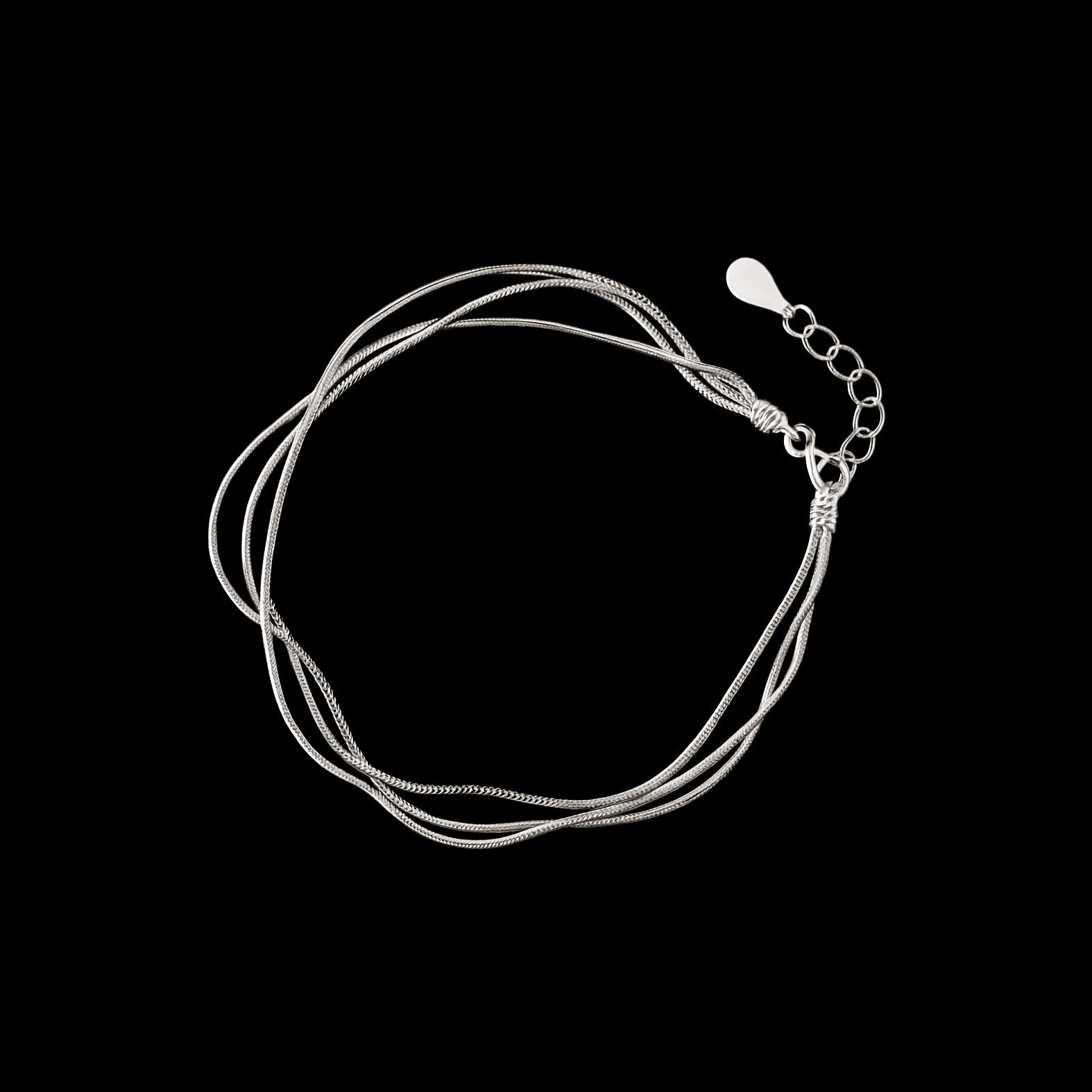Sterling Silver Layer Chain Bracelet