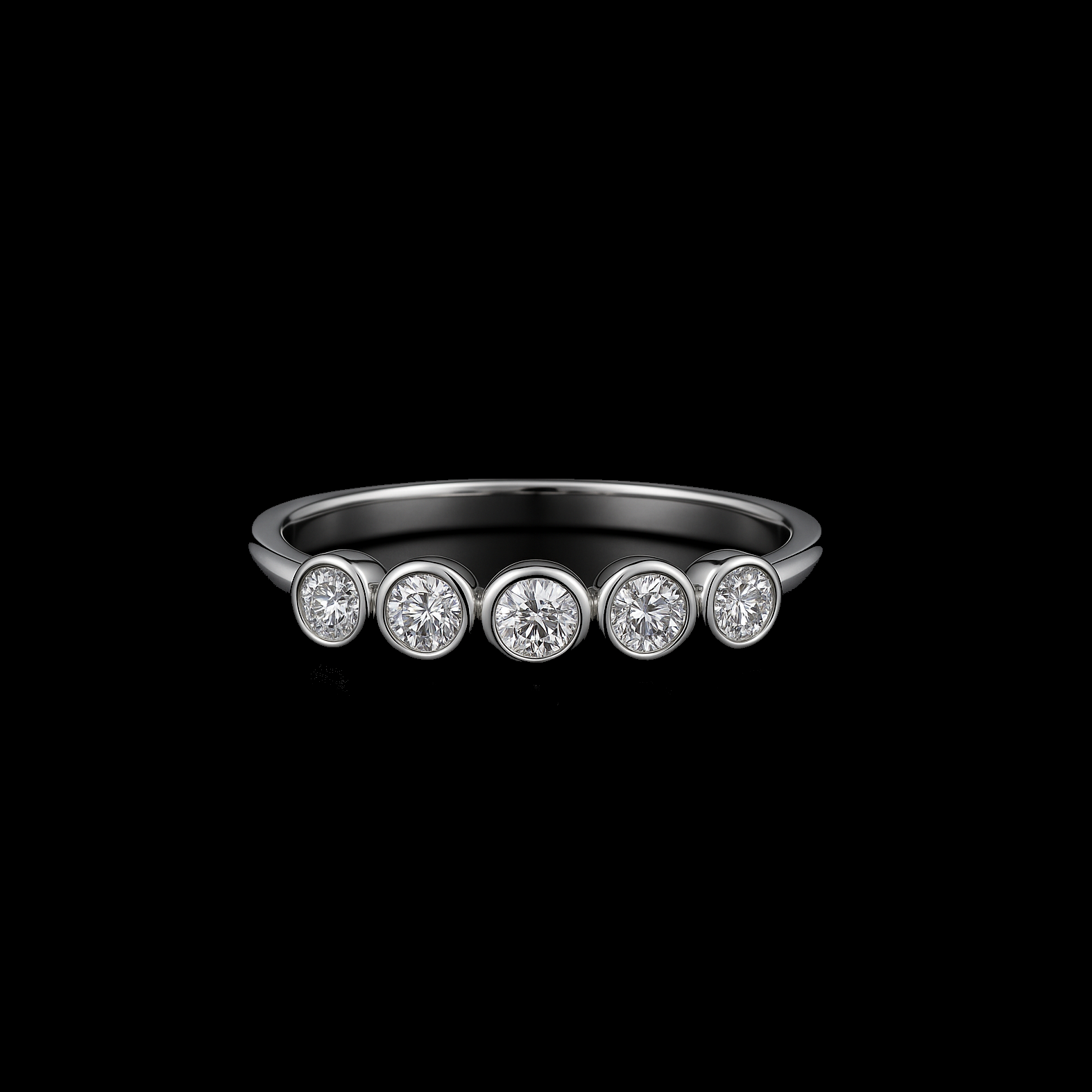 0.5Ct Round Cut Moissanite Diamond White Gold Vermail Ring