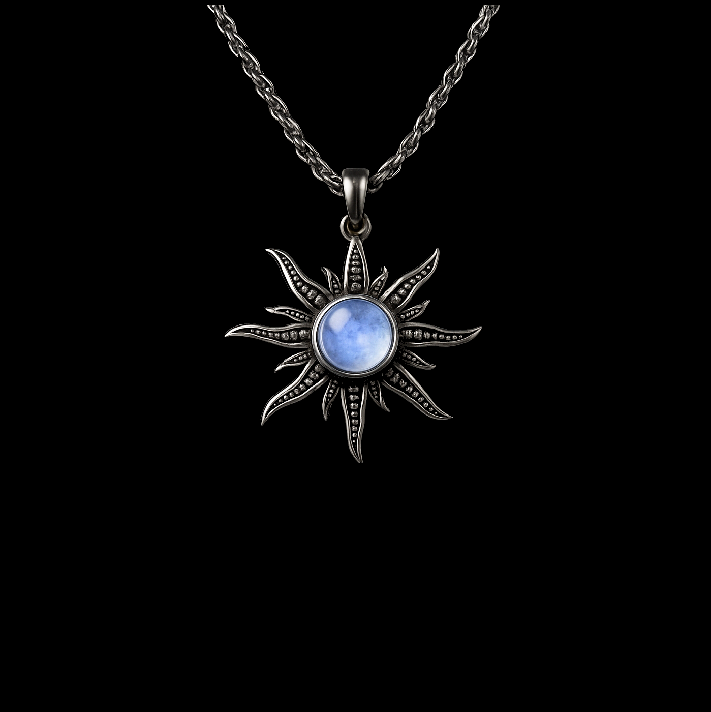 Moonstone Star Pendant Necklace