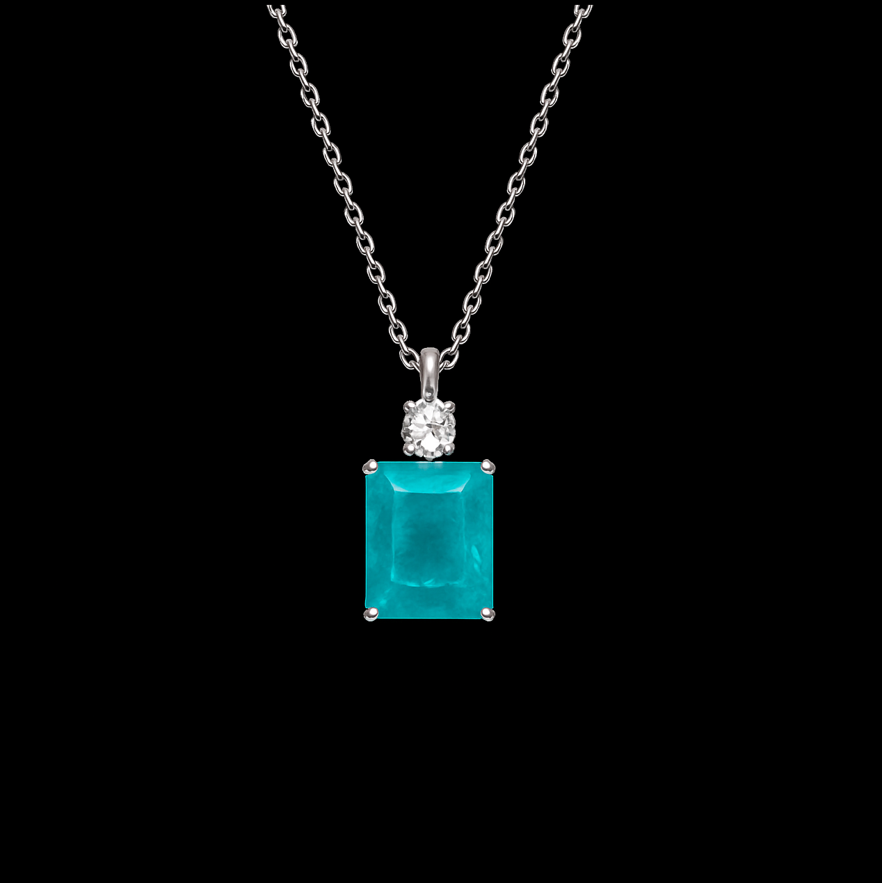 Topaz Organic Texture Moissanite Accent Sterling Silver Necklace