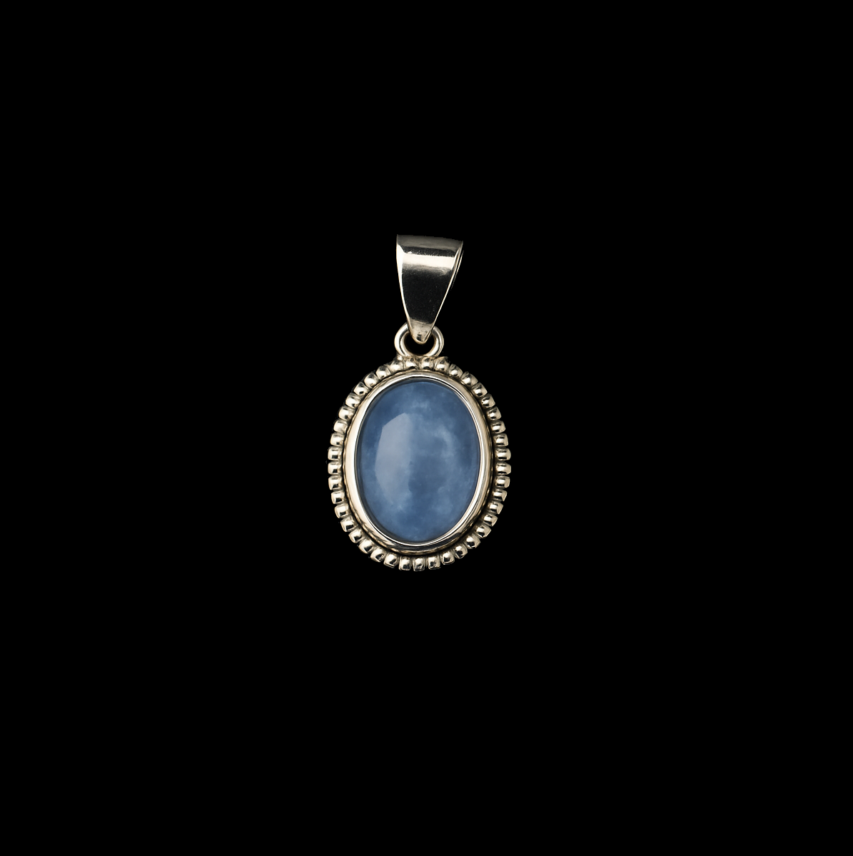 Oval Cut Topaz Sterling Silver Pendant